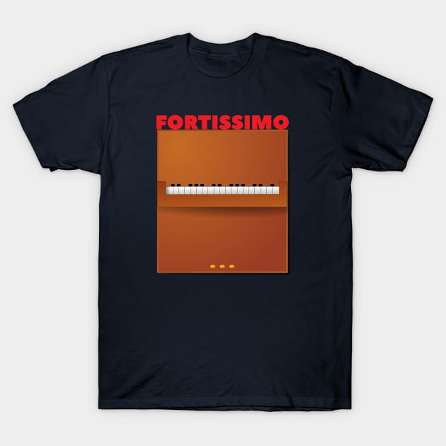 Piano - Fortissimo T-Shirt by generictee